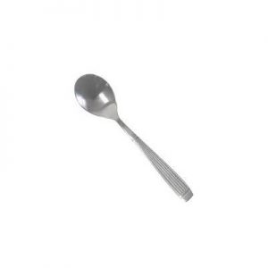 Cuchara de postre rayado o liso