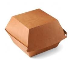 Caja hamburguesa marron/marron x 100 unid.