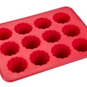 Molde Cup Cakes Rojo Silicona x 12 unid.