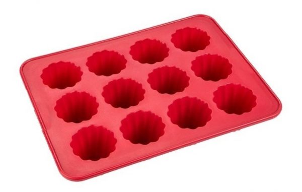 Molde Cup Cakes Rojo Silicona x 12 unid.