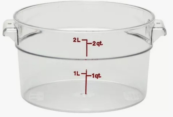Recipiente Redondo 1.9 lt. Cambro policarbonato